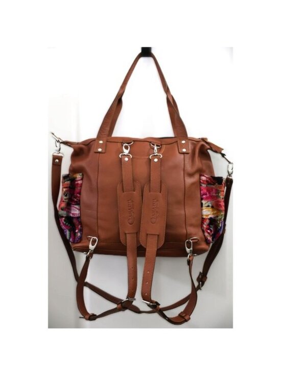 Guatemalan Convertible Bag | 100% Full-Grain Leather Vintage Huipil | Unique Bag main image 8